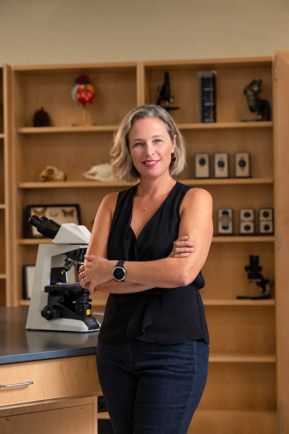 Melissa J. Walsh in a biology teaching laboratory